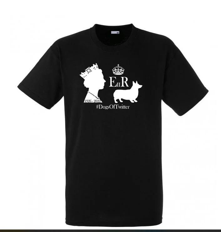 Queen Elizabeth Commemorative T Shirt - Black (Size Extra Small to
